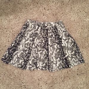 Snakeskin pattern circle skirt